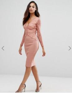Best Newest Design Women Sexy Bodycon V-Neck Dress With Lace Detail Hot Sale wholesale