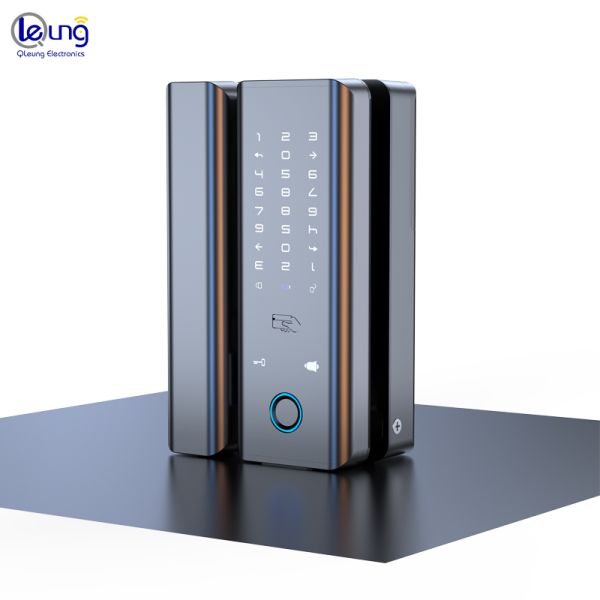 Tuya Smart Door Lock for Glass Doors with Easy Installation Fingerprint Unlock and APP Remote Control