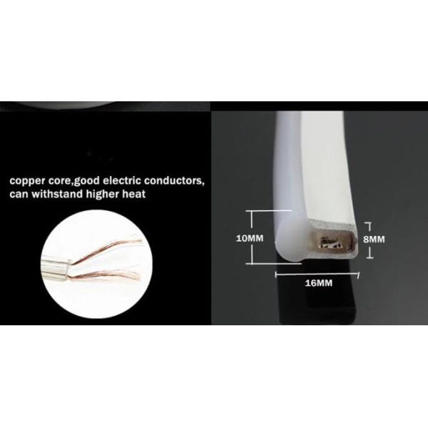 24 Volt Neon LED Strip Lights 6mm Top View For Theme Party Decoration