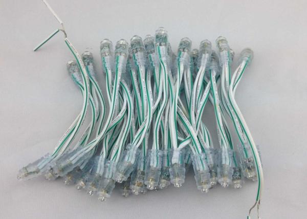 Cheap Single Color 5MM Straw Hat Brightness LED Pixel Light , LED Point Light for sale