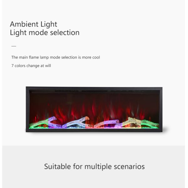 2800mm Freestanding Electric Fireplace Temperature Control Remote Control