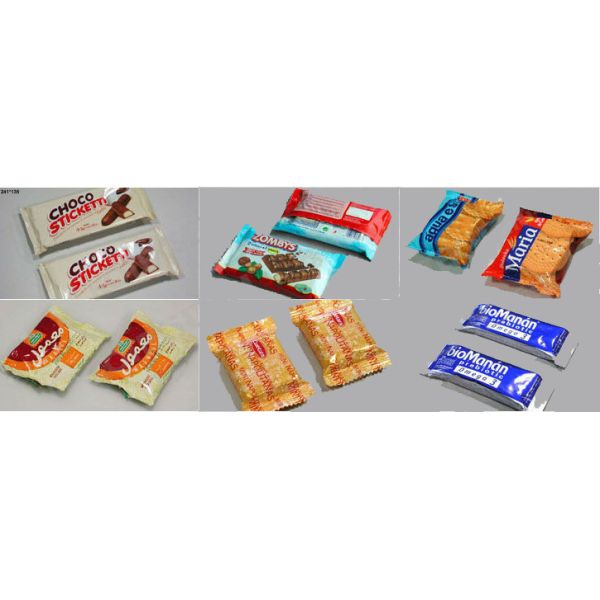 3 Servo Automatic Controlled Flow Pillow Biscuit Sugar Packing Machine Single Phase