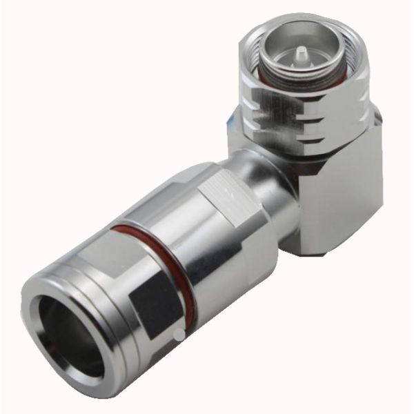 MINI DIN type rf coaxial connector 4.3/10 Male Right Angle For 1/2'' flexible cable