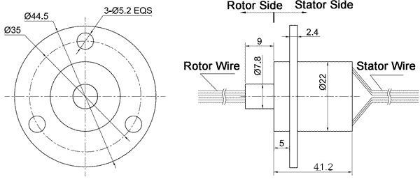 2A Compact Capsule Slip Rings 3 wires 18wires 24 wires 36 wires