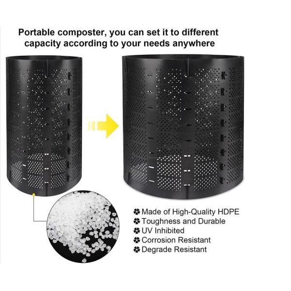 Custom Plastic Geo Compost Bin System For Garden Backyard Landscaping