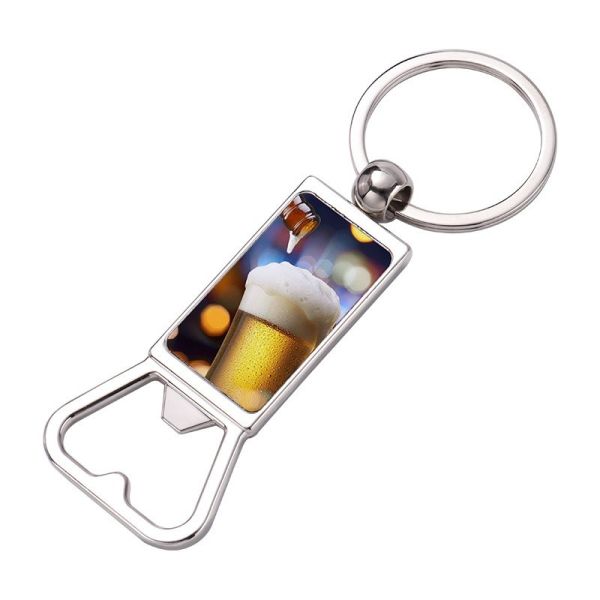 Metal Bottle Opener Keychain Small Size Sublimation Opener For Beer Creative