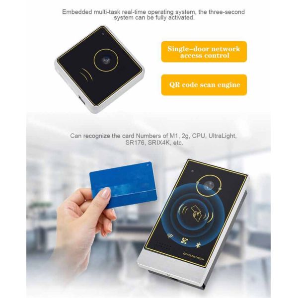 RD006 RFID 2D QR Code Reader Wifi Barcode Scanner 9-18VDC 600mA For Access Control