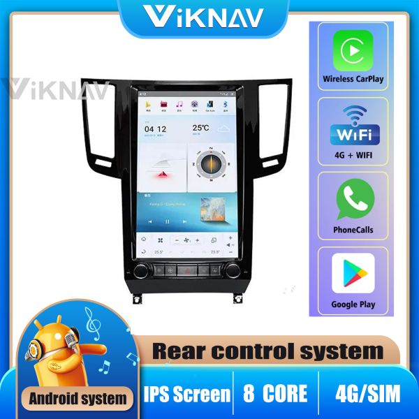 11.8 Inch Screen Stereo For 2014-2019 Infiniti QX70 FX35 FX45 Navigation GPS Multimedia DVD Player Wireless Carplay