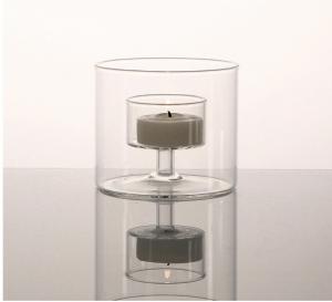 Best High Borosilicate Glass Cup Candle Holders Clear Windproof Design wholesale
