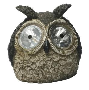 Best Polycrystalline Silicon Resin Solar Powered LED Lawn Light Cute Owl Shape 4.3*4.1cm wholesale