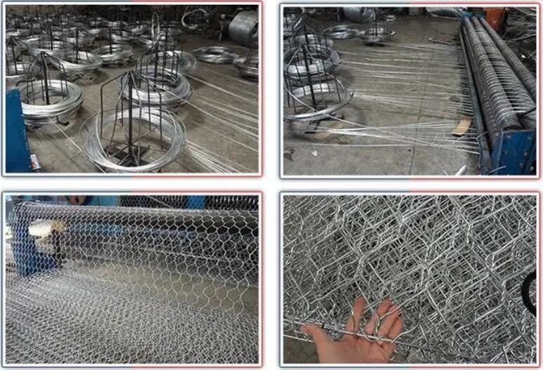 Iron Heat Treated Galvanized Gabion Box / Hexagonal Gabion Wire Mesh