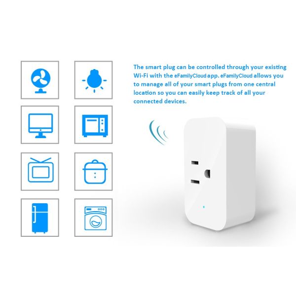 MXQ SP07 Alexa Google WIFI Smart Plug Voice Control Wireless Remote Control
