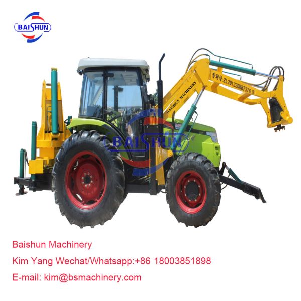 Digging And Drilling Pole Erection Machine For Solar Power System 100-2000MM