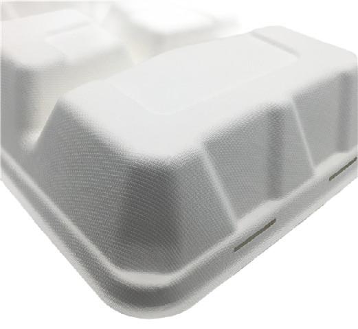 Cheap Microwavable 23×22×5cm 45g Biodegradable Takeout Containers for sale