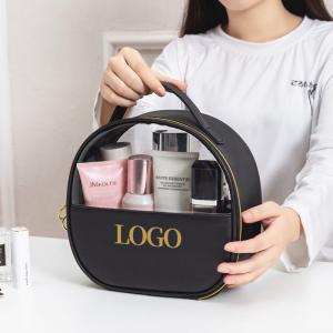 Best New Style Customization 3pcs/Set Luxury Designer Pvc Clear Cosmetic Bags Black Travel Makeup Pouch Bag With Logo wholesale