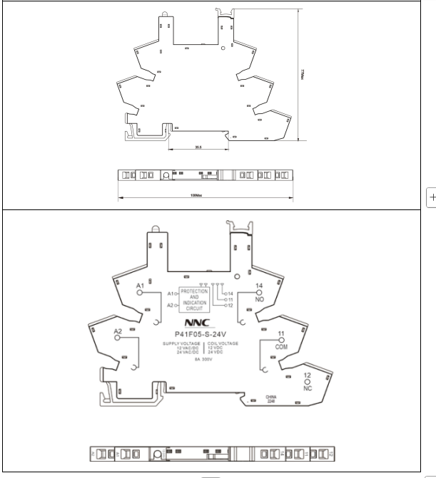 NNC Relay Socket 41F05-S Series applied for 41F Relay