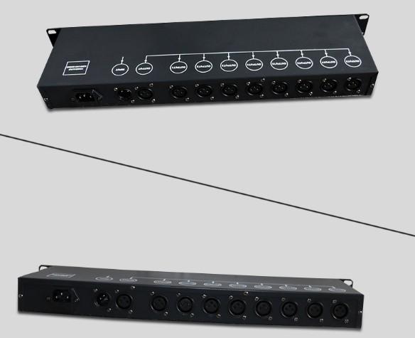 Cheap Pro DMX Light Controller Branch 3 Pin Outputs 8 Way Isolated Dmx Splitter for sale