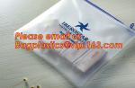 Transparent pvc slider zip bag with blue side gusset, pvc zipper lock slider bag