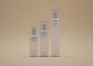 Best Frosted Slim Airless Cosmetic Bottles White Spray Pump Easy Refill Stable Performance wholesale