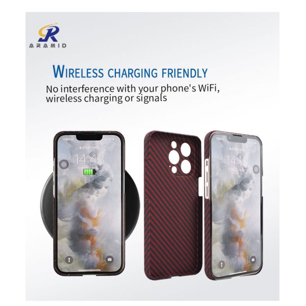 Shockproof 100% Real Aramid Fiber Phone Case For iPhone 13