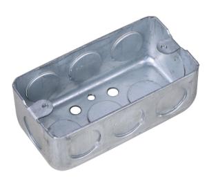 China 1/2 3/4 Metal Conduit Box / Galvanized Steel Conduit Box 0.8-1.5mm Thickness on sale
