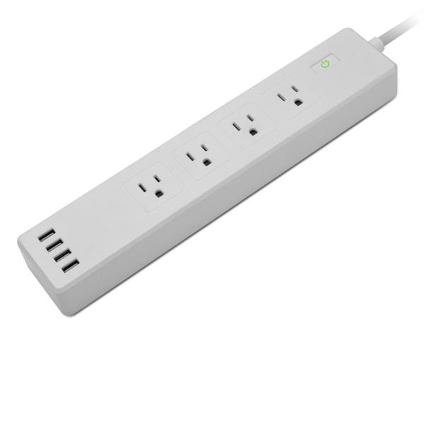 Cheap Wireless APP Control Wifi Smart 4 Outlet Power Strip Tuya US 10A for sale