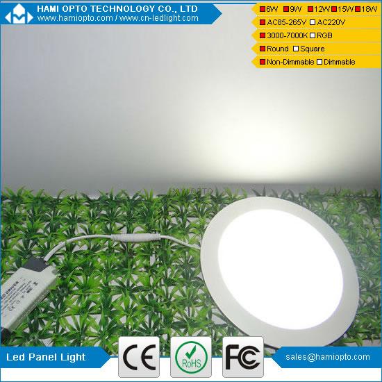 Ultra Thin 1125LM Epistar Round 15W LED Panel Lighting For Home , Dia192mm*H13mm