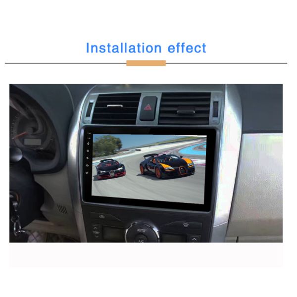E12 2009 Toyota Corolla Android Radio 2008-2013 Car Video 16 GB GPS 10.1 Inch