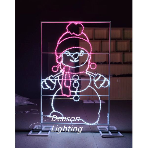 Christmas Snowman Yard Garden Decor LED Lights Display