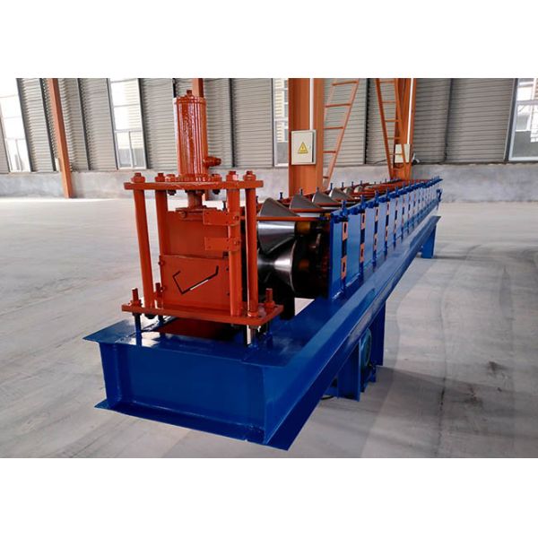 Blue / Orange Color Ridge Cap Roll Forming Machine For Building Material Producing