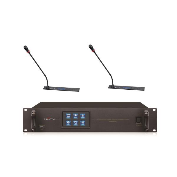 Cheap 110 Units XLR Gooseneck Microphone Wired Conference System With Speaker for sale