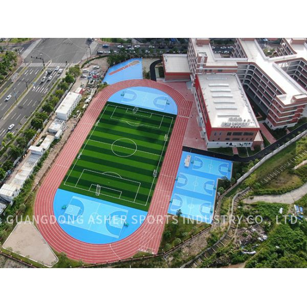 Sandwich Type Rubber Running Track Material , Shockproof Athletic Track Surfaces