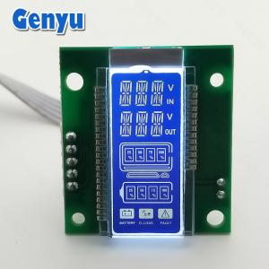 China RoHS 14 Segment LCD Display HTN Blue Background White Backlight SMT_HT1621 on sale
