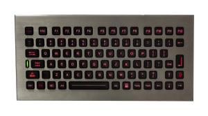 China Desktop Waterproof Industrial Computer Keyboard Red Baklit Colour 82 Keys on sale