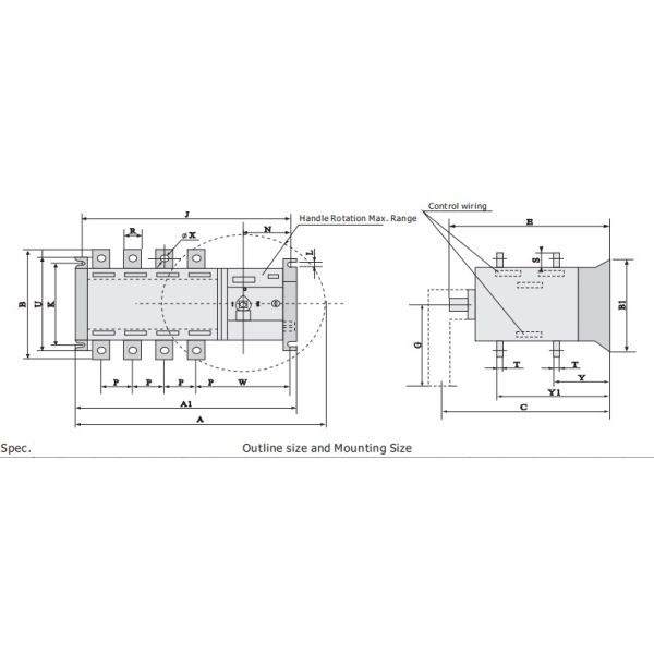 High Quality 1600/4P PC class Dual/Double Power Automatic Transfer Switch Manual Changeover Switch