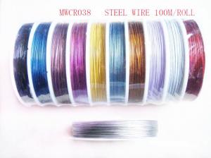 Best Yellow / Blue / White Jewelry Making Steel Wire, Shamballa Bracelet Cord 0.38mm Diameter wholesale