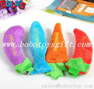 China Plush Stuffed Vegetable Shape Pet Cat Toy With Squeaker on sale