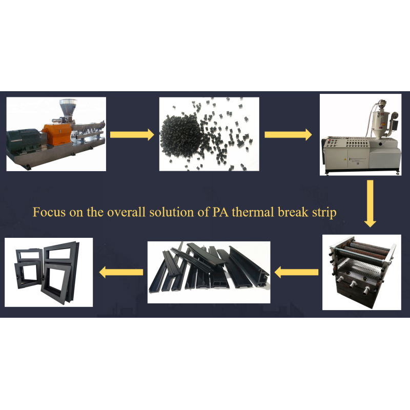 Polyamide Extrusion Thermal Break Profile Multi-Cavity PA66 GF25 Nylon Insulation Strips