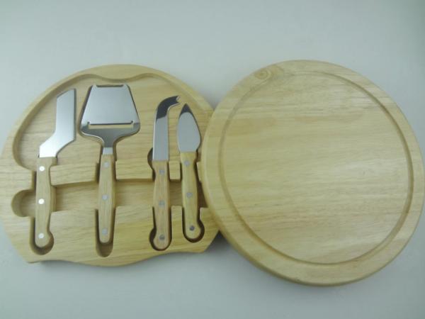 Cheap Cheese Knife Set Wooden handle With Cutting Board for sale