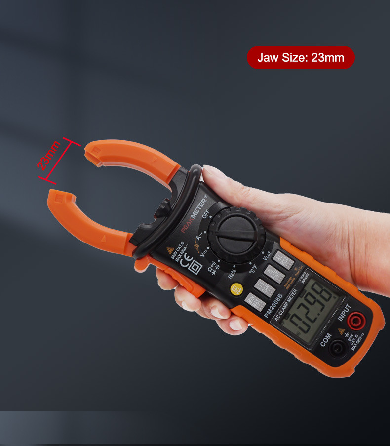 AC Digital CLamp Meter With Ammeter , Voltmeter , Ohmmeter And Backlight Current