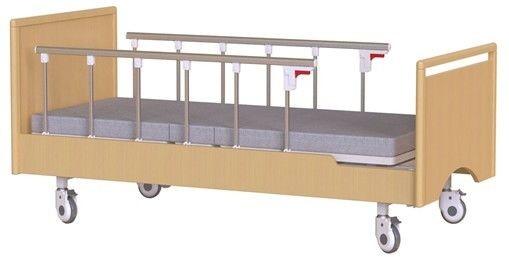 Cheap Hospital Aluminum alloy guardrail wood  material two function manual bed for sale