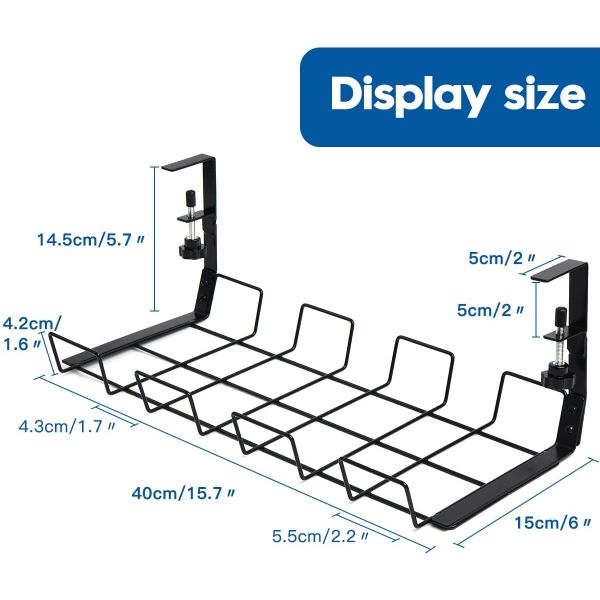 Classification Non-folding Rack Metal Mesh Desk Organizer for Organized Cable Storage