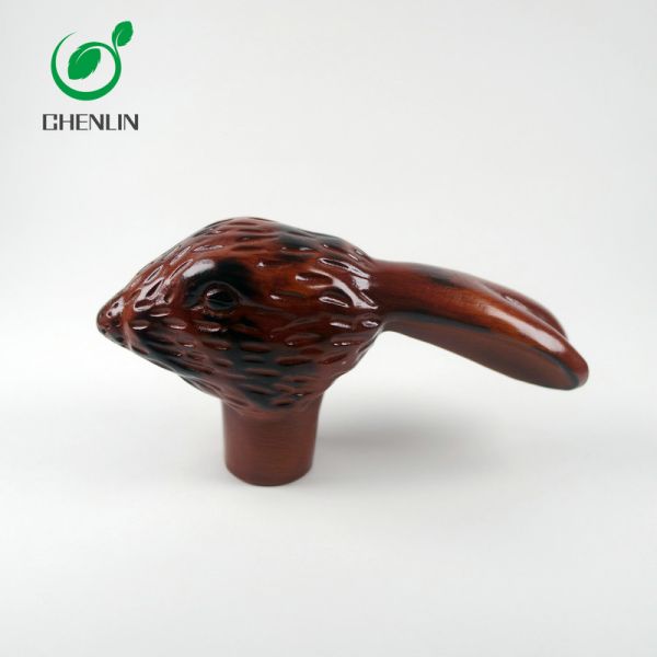 Walnut Solid Stick Umbrella Handle Rust Resistant For Outdoor