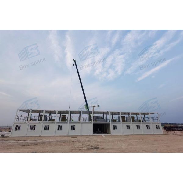 BOX SPACE Low Price Light Steel Prefab Container Office Modular Flat Pack Container House 20ft 40ft Detachable Container