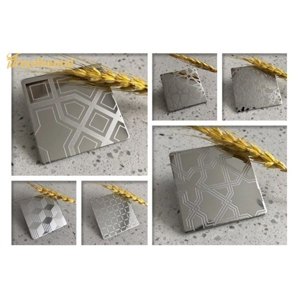 3mm Width Cold Rolled Stainless Steel Plate Etched Gold Silver
