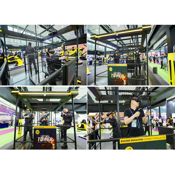 Black VR Tower 2 Players Virtual Reality Game Interactive Shooting Simulator