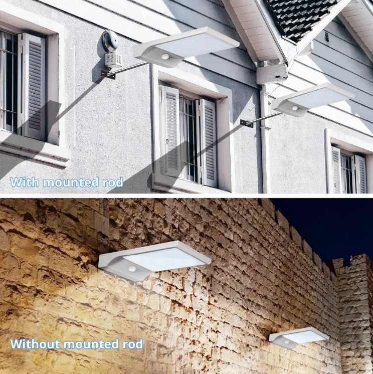 SMD 2835 Solar Powered Garden Lights Rechargeable High Storage Rate Rainproof