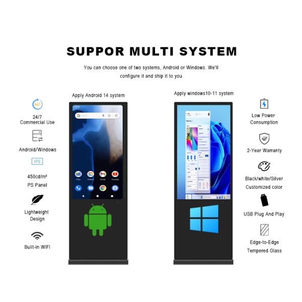 Qunmao 2K Resolution Android OS Touch Screen Digital Signage for K12 Universities and Interactive Displays