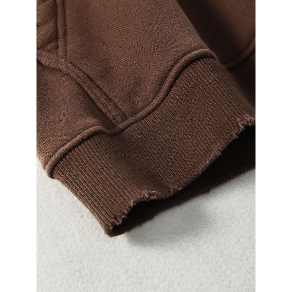 Cotton Street Men Hoodie No String Pullover Oversized Thick Clothing
