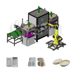 China Industrial Pulp Thermoforming Machine Wet Pressing Pulp Molding Equipment on sale